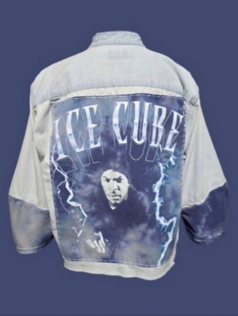 "Ice Cube" Light Blue Denim Top Size Med To Large